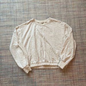 white + cream cheetah print z-supply long sleeve size: L or 12/14